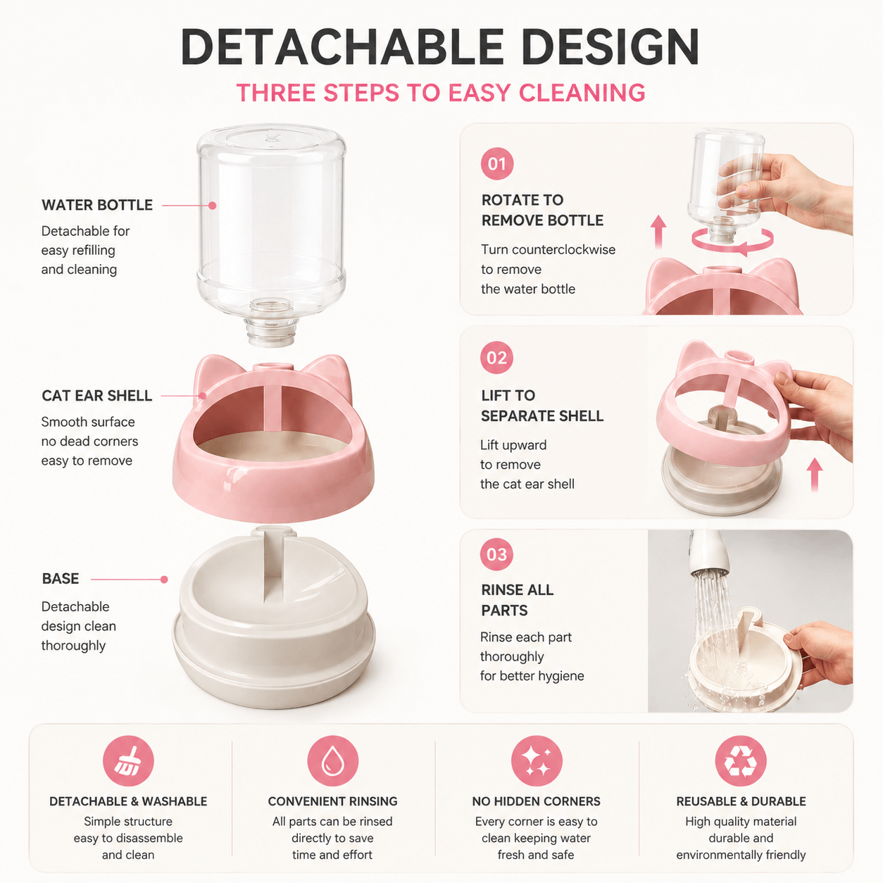 Automatic Self-Refill Gravity Water Bowl for Cats and Dogs