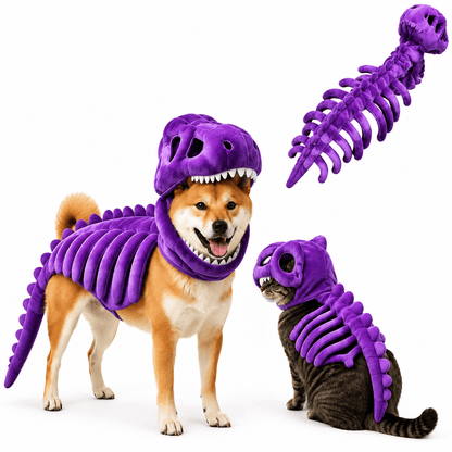 Dinosaur Skeleton Halloween Costume for Dogs and Cats - view 10