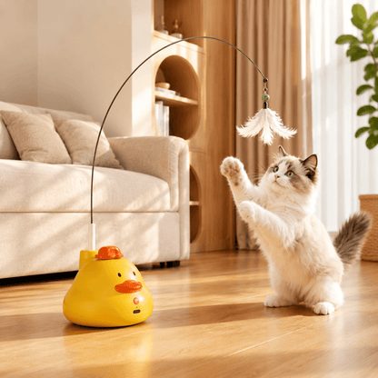 Smart Automatic Cat Teaser Toy with Motion Sensor & Bird Sound