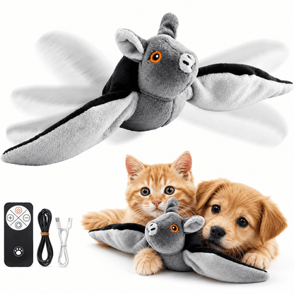 Interactive Flying Bat Cat Toy with Auto Flapping Wings