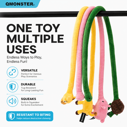 Long Plush Squeaky Dog Toy for Tug and Fetch - view 4