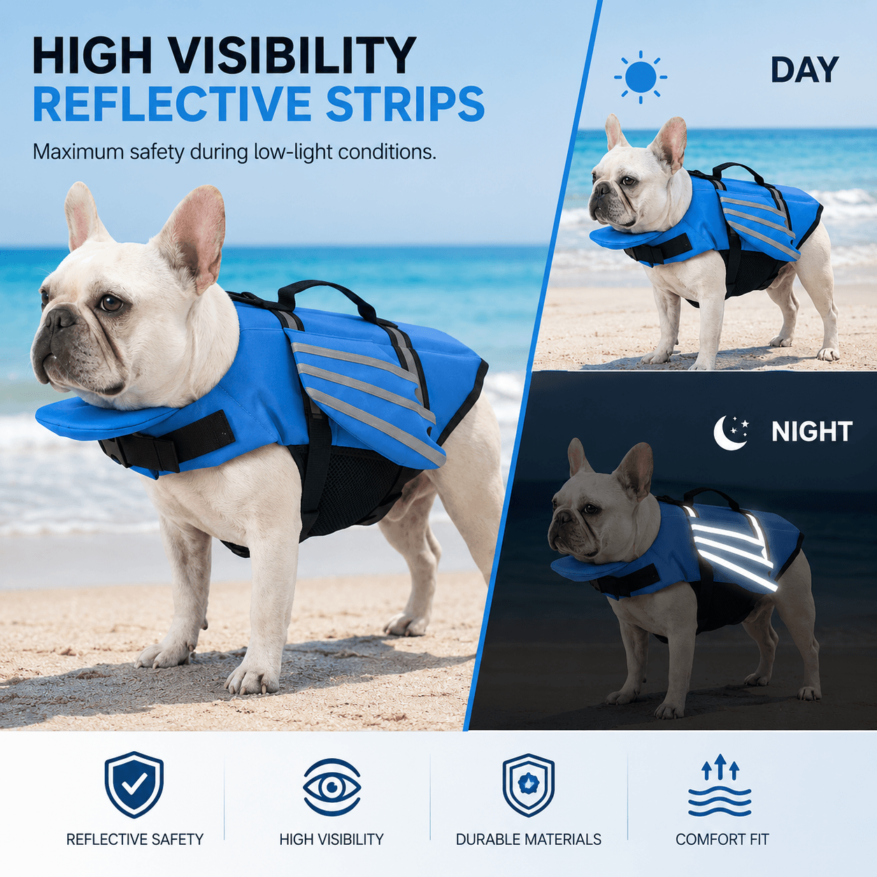 Angel Wing Dog Life Jacket Rescue Handle Reflective - view 4