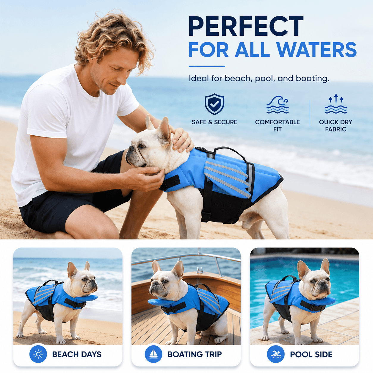 Angel Wing Dog Life Jacket Rescue Handle Reflective - view 2