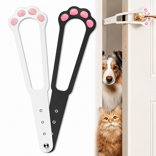 Adjustable Pet Door Holder & No-Drill Door Latch for Cats & Dogs