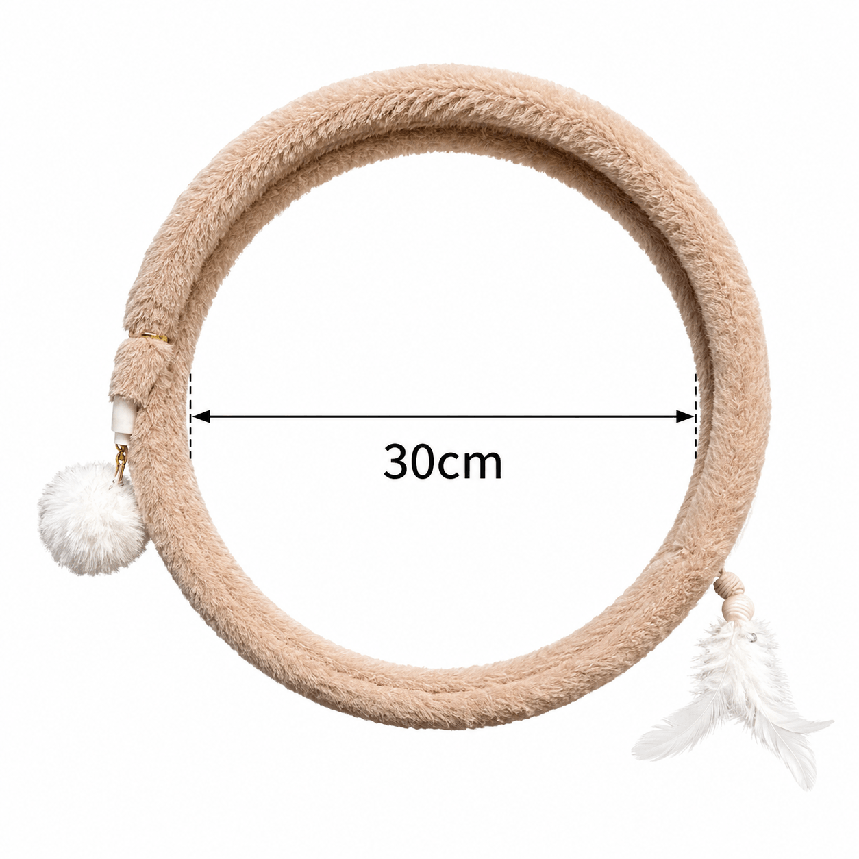 Foldable Spring Cat Tunnel with Interactive Feather Toys