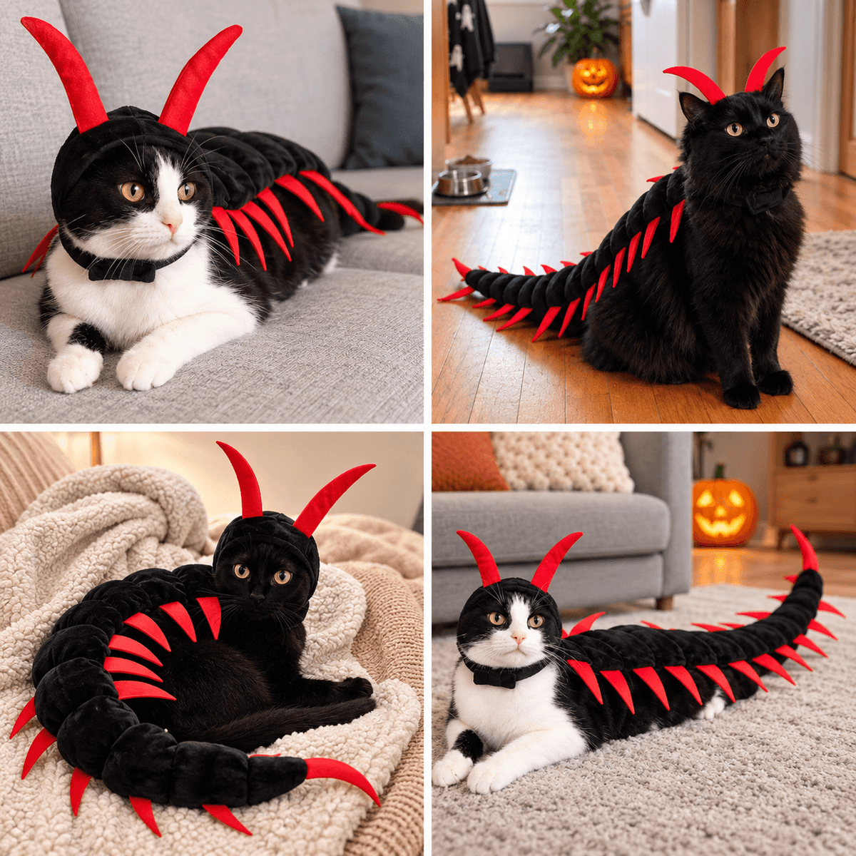 Halloween Centipede Cat Costume