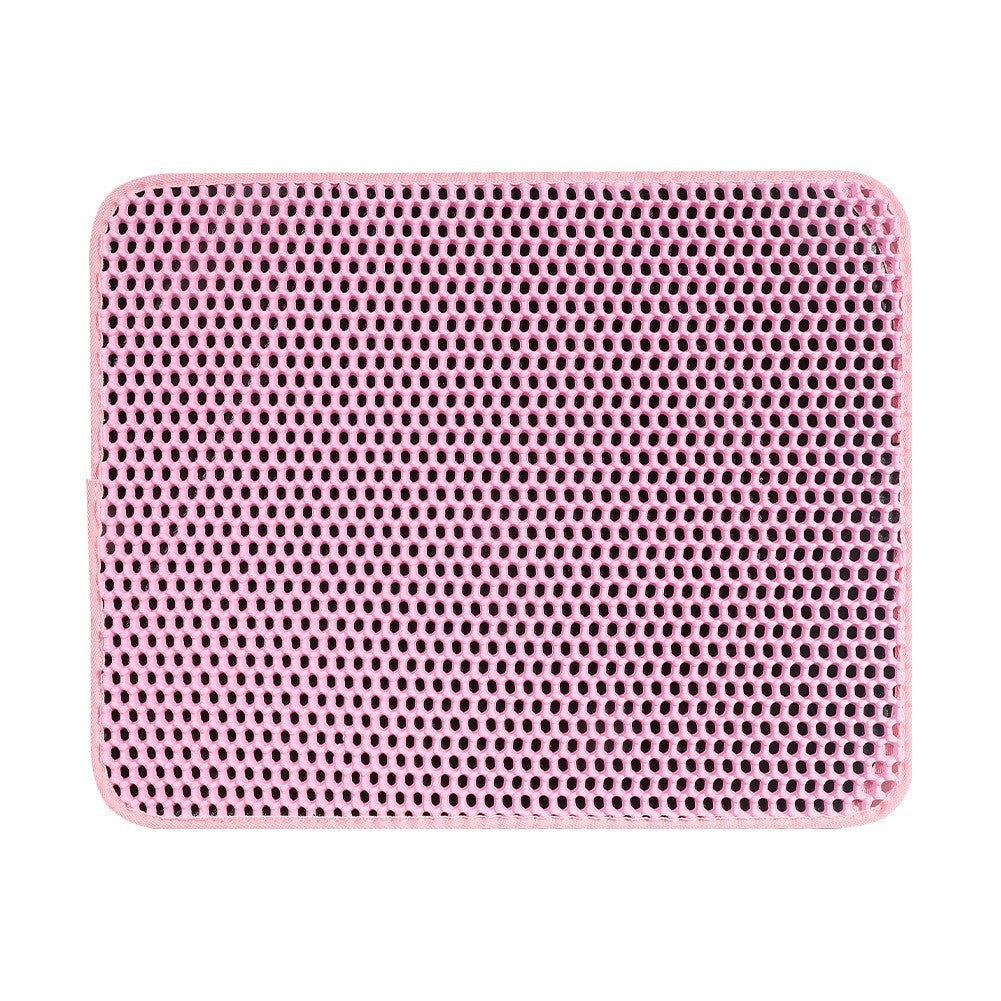 Double Layer Cat Litter Mat & Honeycomb Litter Trap Mat for Cleaner Floors