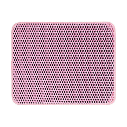 Double Layer Cat Litter Mat & Honeycomb Litter Trap Mat for Cleaner Floors