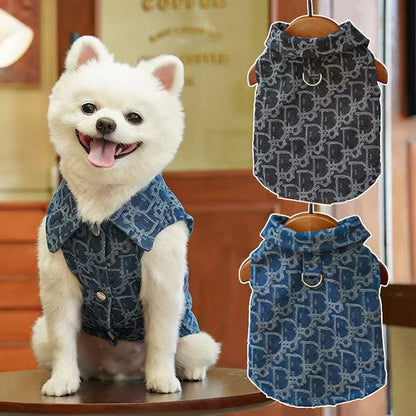 Denim-Style Vest for Dogs & Cats