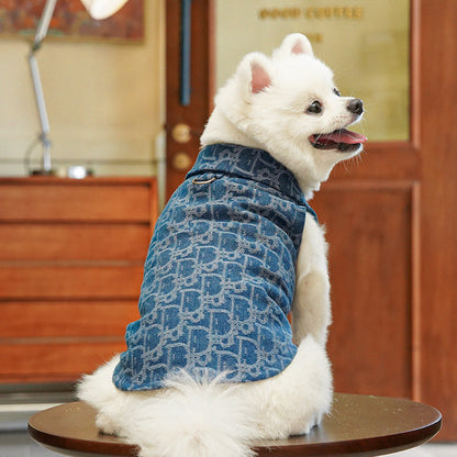Denim-Style Vest for Dogs & Cats