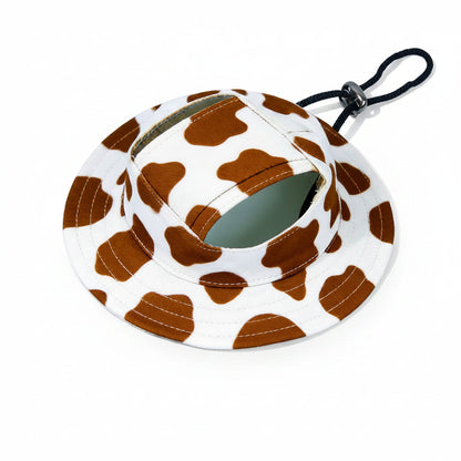 Cute Pet Sun Hat & Adjustable Outdoor Bucket Hat for Dogs & Cats