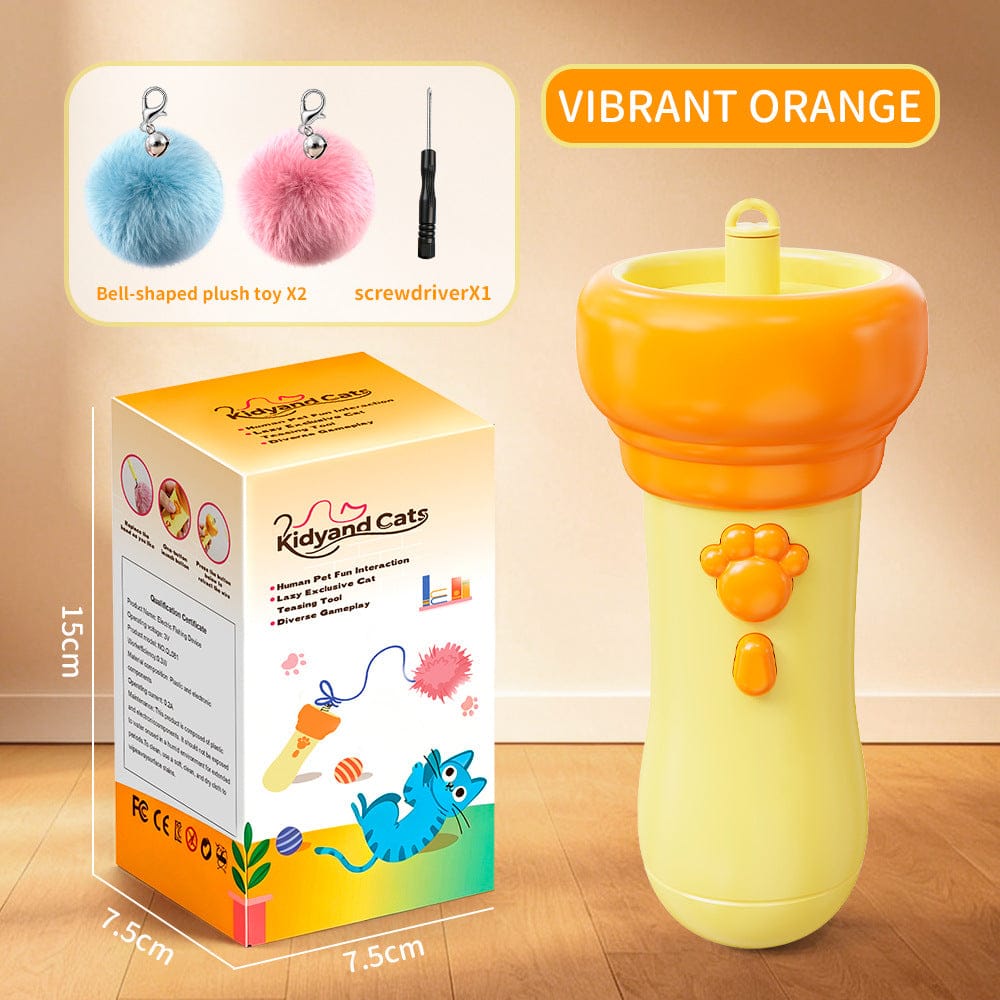 Electric Cat Teaser Toy - Auto Wand with Plush Ball for Indoor Cats