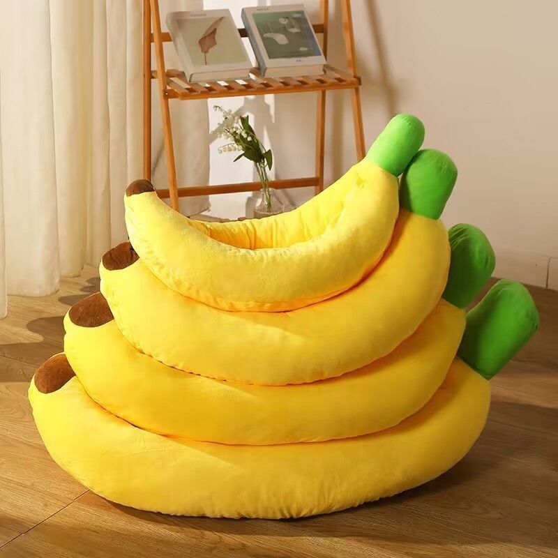 Banana Pet Bed for Cats & Small Dogs