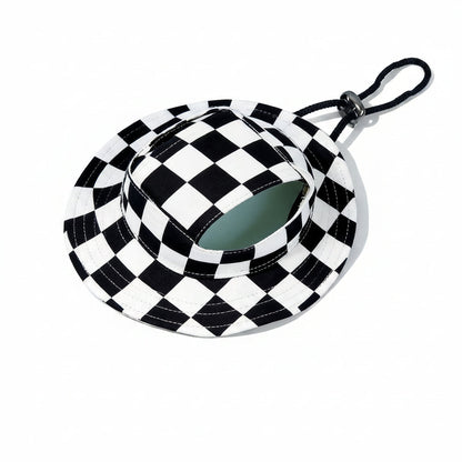 Cute Pet Sun Hat & Adjustable Outdoor Bucket Hat for Dogs & Cats