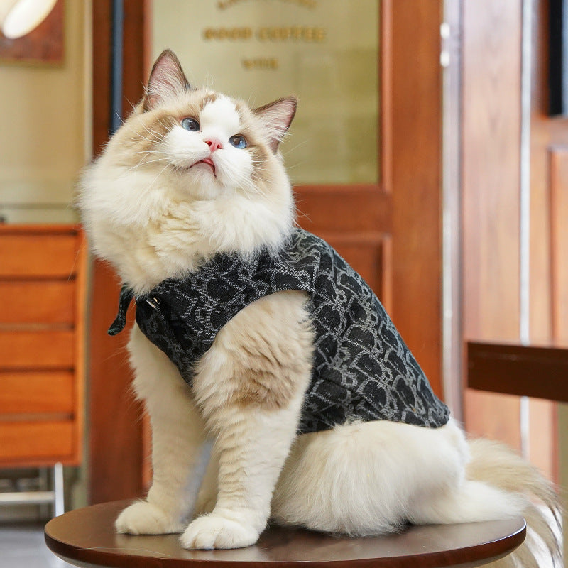 Denim-Style Vest for Dogs & Cats