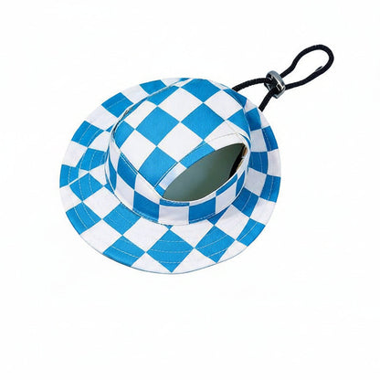 Cute Pet Sun Hat & Adjustable Outdoor Bucket Hat for Dogs & Cats