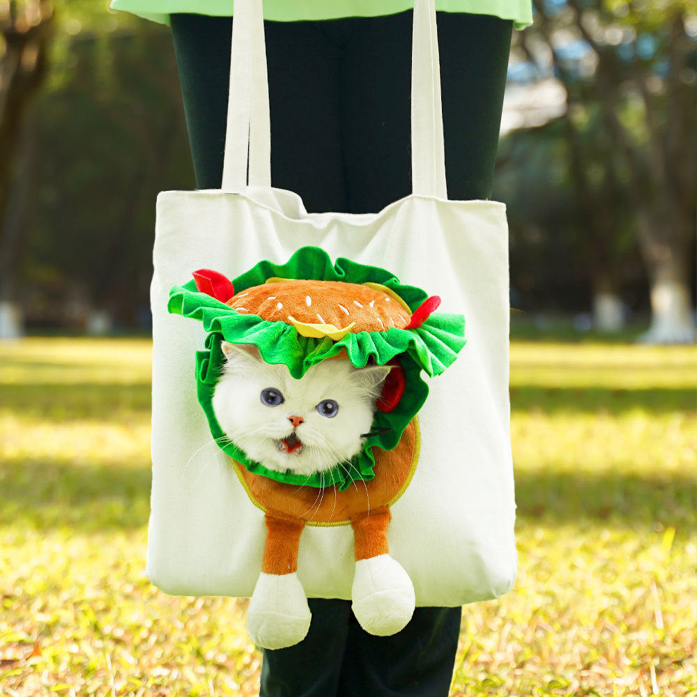 Cute Character Pet Carrier Tote Bag & Canvas Shoulder Bag for Cats & Small Dogs