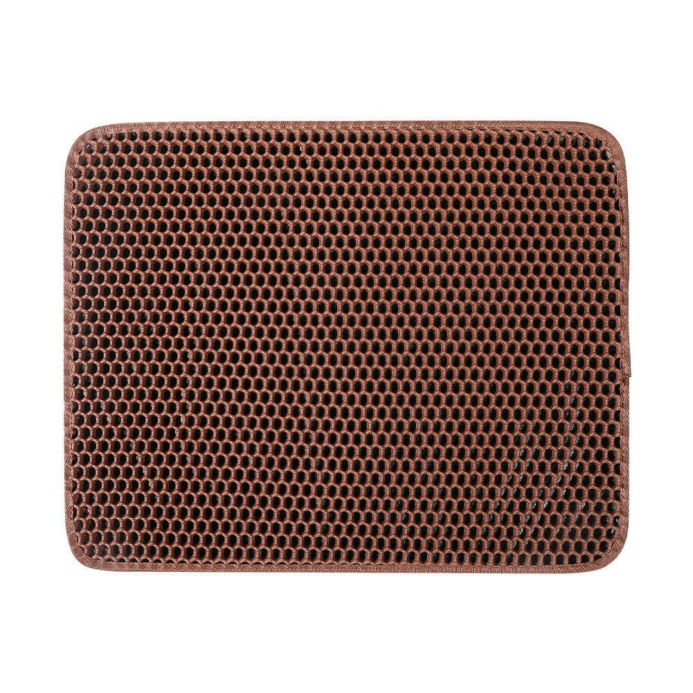 Double Layer Cat Litter Mat & Honeycomb Litter Trap Mat for Cleaner Floors