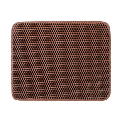 Double Layer Cat Litter Mat & Honeycomb Litter Trap Mat for Cleaner Floors