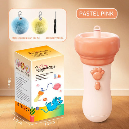 Electric Cat Teaser Toy - Auto Wand with Plush Ball for Indoor Cats