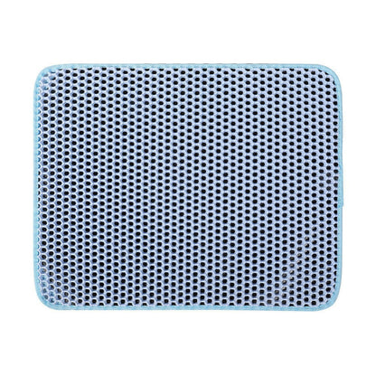 Double Layer Cat Litter Mat & Honeycomb Litter Trap Mat for Cleaner Floors