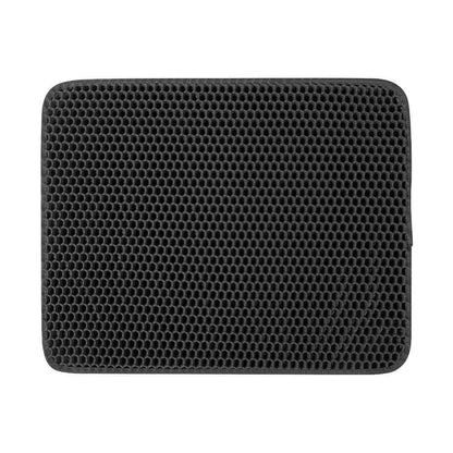 Double Layer Cat Litter Mat & Honeycomb Litter Trap Mat for Cleaner Floors