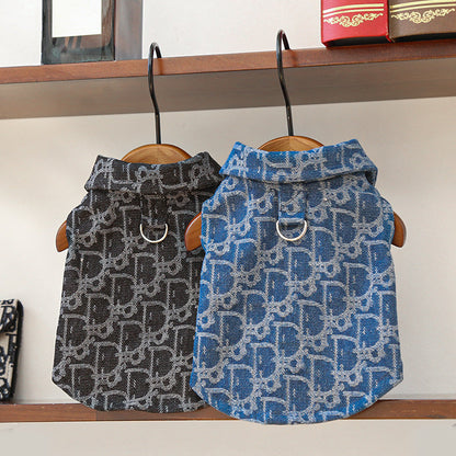 Denim-Style Vest for Dogs & Cats
