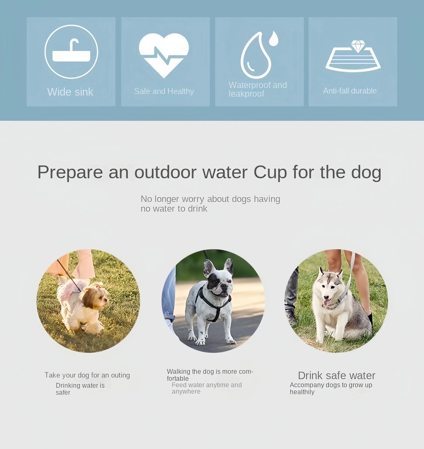Pet Water Bottle with Food Storage Container