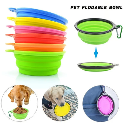 Collapsible Silicone Pet Travel Food Bowls