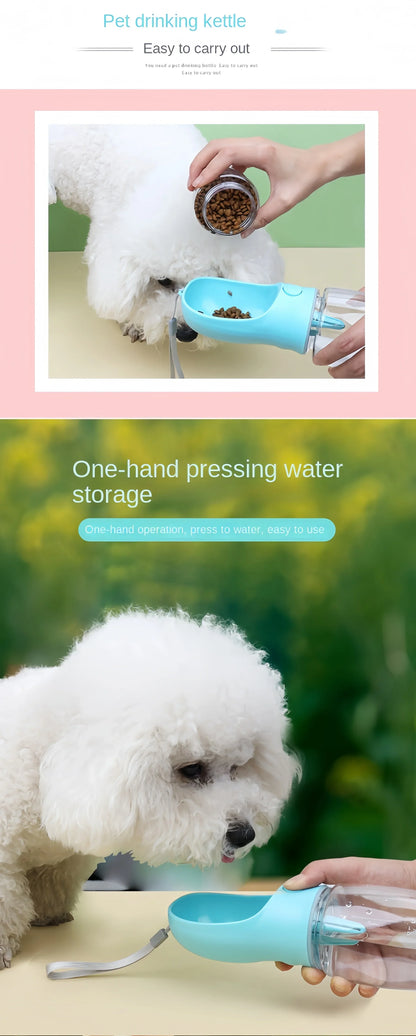 Pet Water Bottle with Food Storage Container