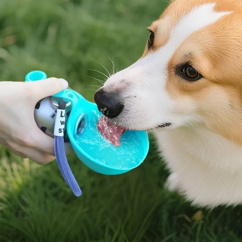 Tragbare Hunde-Wasserflasche 280ml Edelstahl Reise-Wasserspender für Hunde mit Napf Auslaufsichere Welpen-Wasserflasche zum Spazierengehen Wandern Kleine Hunde-Wasserflasche
