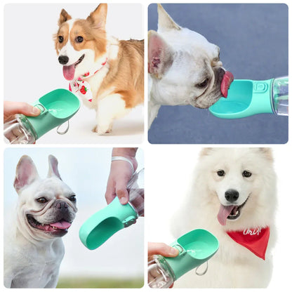Portable Dog Water Bottle with Built In Bowl