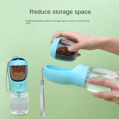 Pet Water Bottle with Food Storage Container