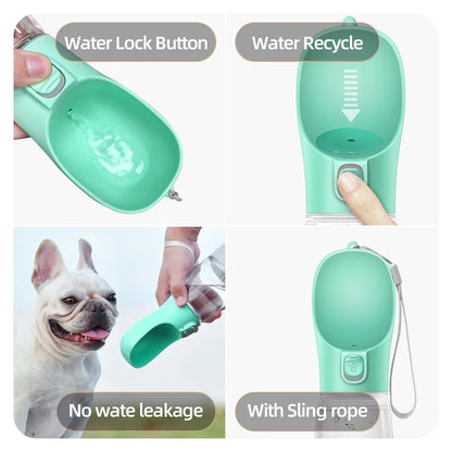 Portable Dog Water Bottle with Built In Bowl
