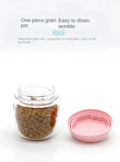 Pet Water Bottle with Food Storage Container