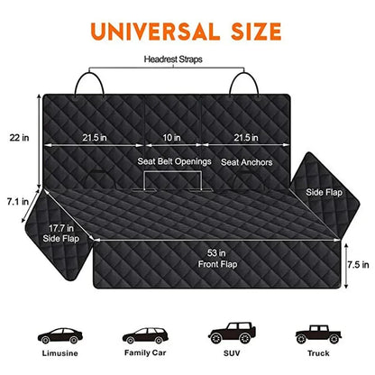 Waterproof Dog Car Seat Cover for Back Seat Protection