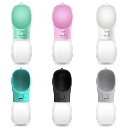 Portable Dog Water Bottle with Built In Bowl