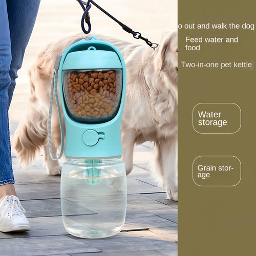 Pet Water Bottle with Food Storage Container