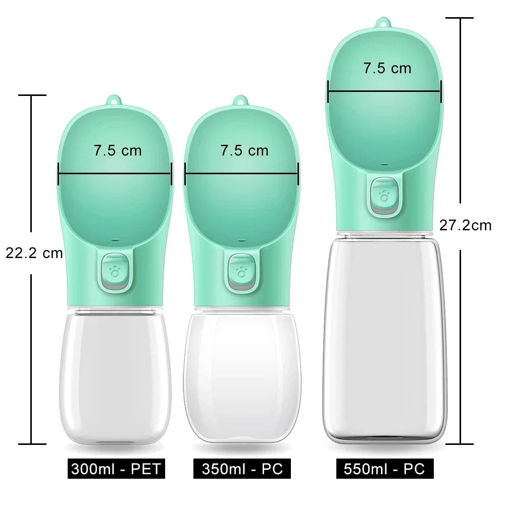 Portable Dog Water Bottle with Built In Bowl