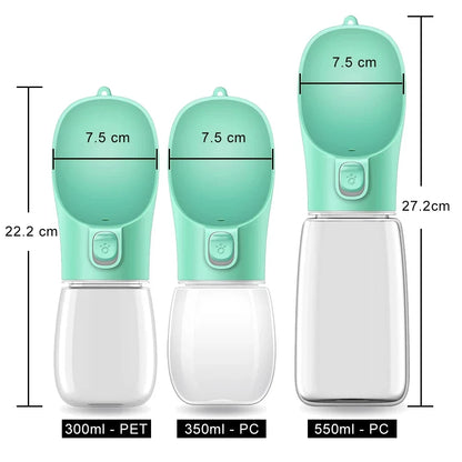 Portable Dog Water Bottle with Built In Bowl