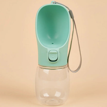 Portable Dog Water Bottle with Built In Bowl