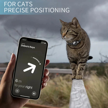 Cat tracking collar with AirTag holder for accurate location tracking