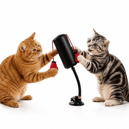 Interactive Cat Boxing Toy with Suction Cup and Spring