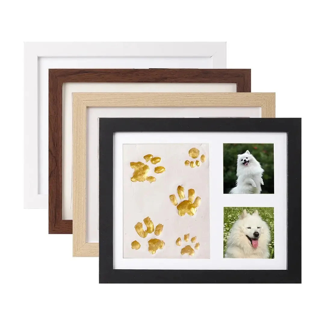 Pet Paw Print Frame Kit Air-Dry Clay and Photo Display - view 6