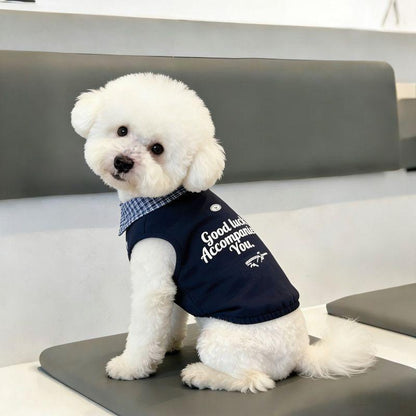Plaid Collar Pet Vest & Classic Preppy Shirt for Cats & Dogs