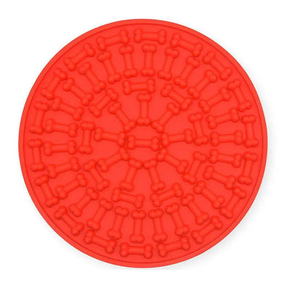Blue Noblias 2-piece lick mats with suction cups, designed as slow feeders for dogs and cats to promote calm and reduce eating speed.