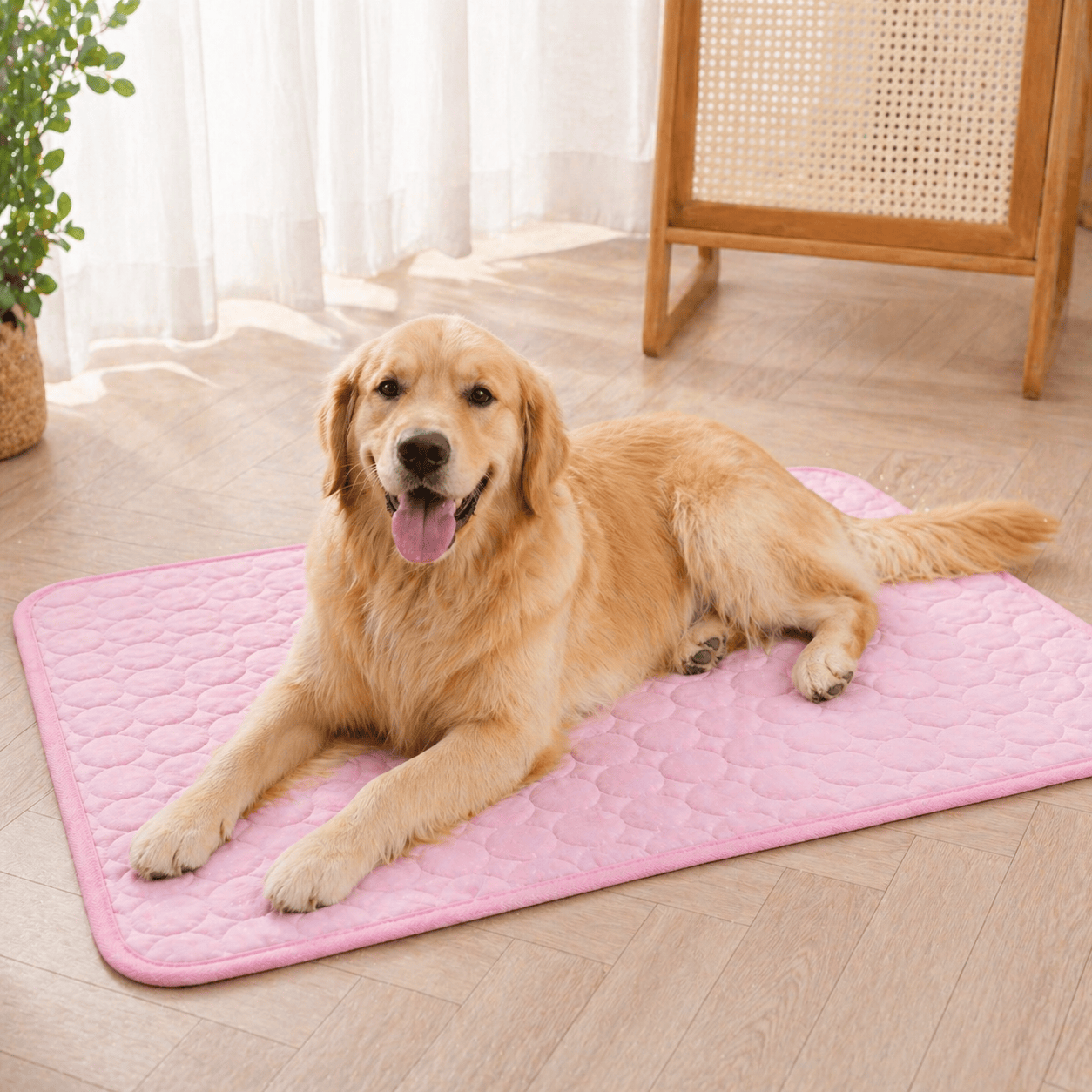 Blue Noblias cooling mat for dogs and cats, small size, soft fabric surface designed to keep pets cool and comfortable.