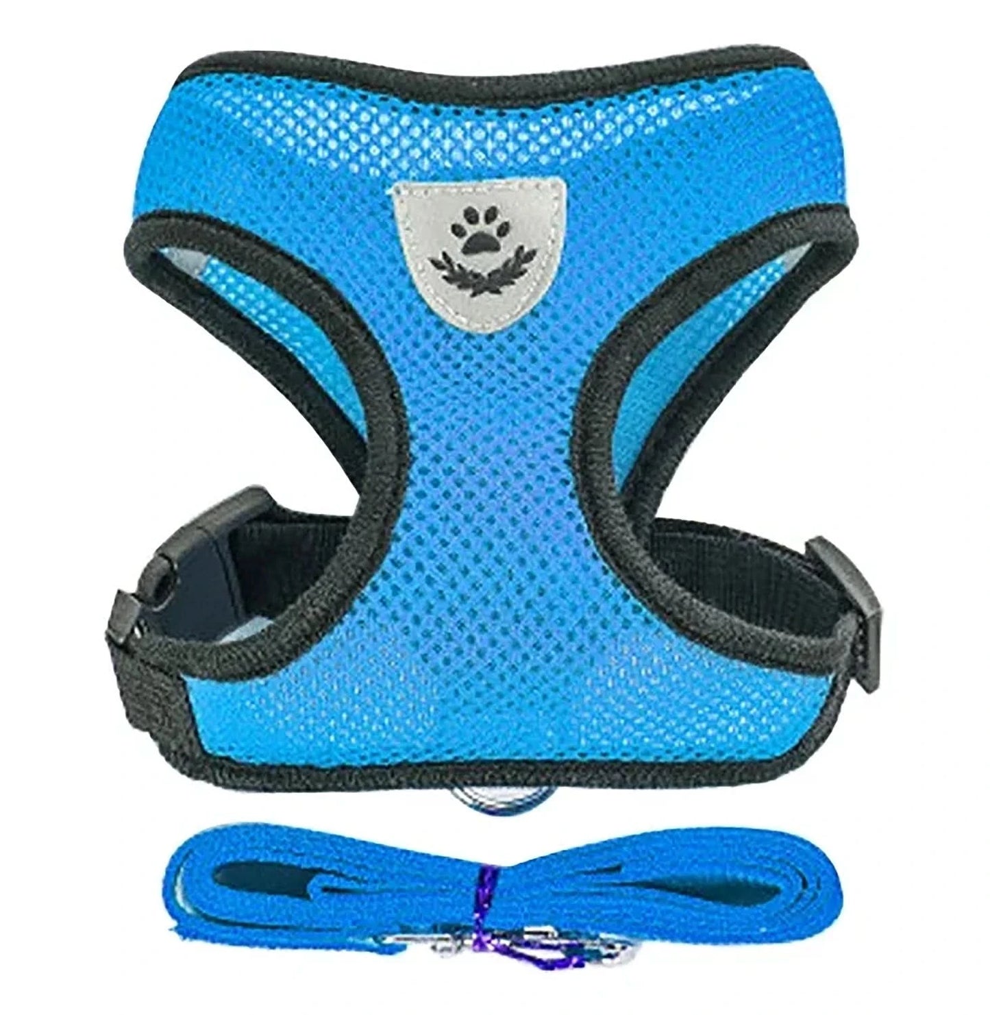 Noblias escape-proof cat harness and leash set with breathable adjustable vest in rose red, designed for secure outdoor walks.