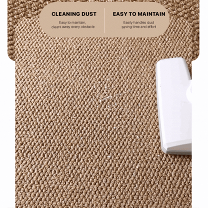 Animation showing dust and loose fur being lifted off the Noblias cat scratching mat for easy maintenance.