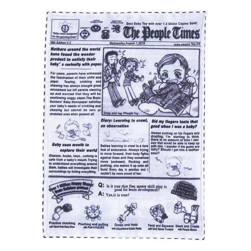 Noblias crinkle newspaper dog toy with crinkly paper texture, designed for playful dogs to chew and carry.